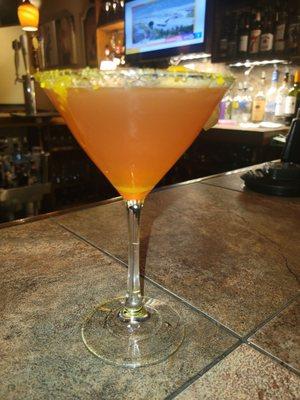 Raspberry lemon drop martini