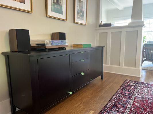 Credenza and dining table