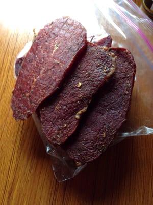 Homemade jerky, yummy!