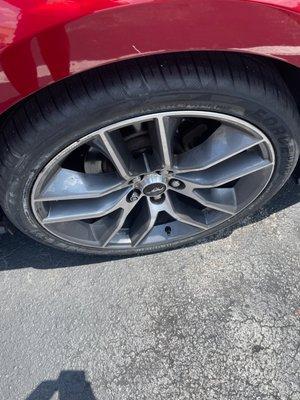 Replaced tire