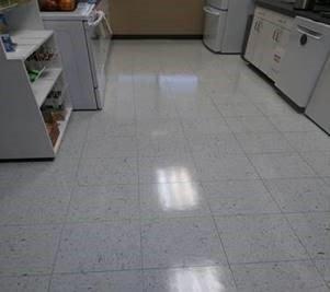 Kitchen floors after. #floorstripandwax