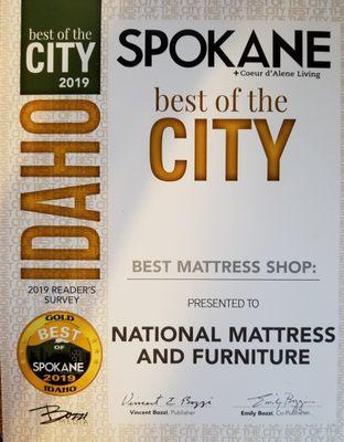 Best of City for North Idaho 6 years in a row!