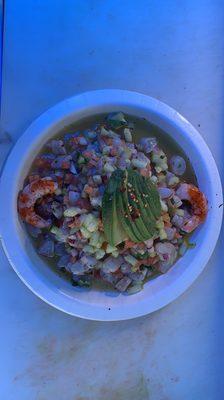 Q tal un ceviche de camarón  o pescado  para esta calor