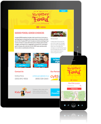 NM Summer Food Award-winning website and mobile app.