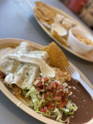 Enchiladas plater- flour tortillas