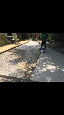 Decorative stamped concrete