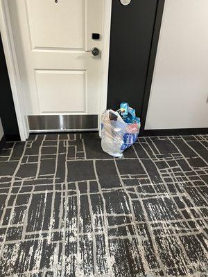 Trash left in hallway