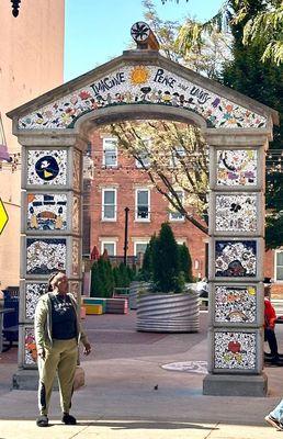 The Peace & Unity arch in Over The Rhine (OTR) neighborhood. Beautiful piece of mosaic art.