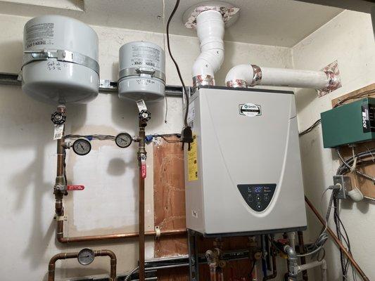 New tankless hot water heater