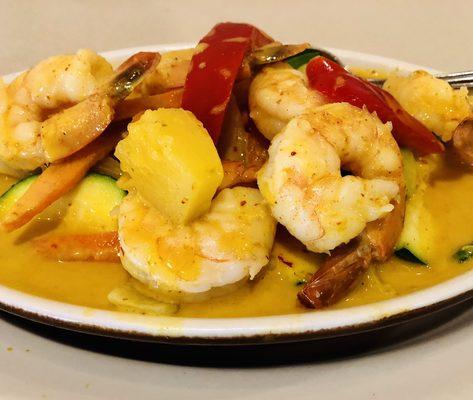 Shrimp yellow curry