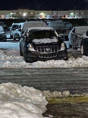 My car out in snow!