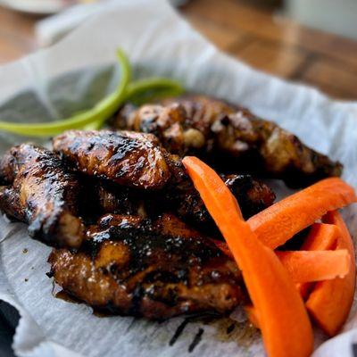 Unbreaded Wings - Grilled with Teriyaki Sauce - 10/10