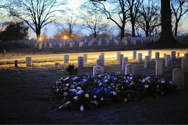 The grave of William 'Seth' Ricketts interred 2010 at Corinth National Cemetery.