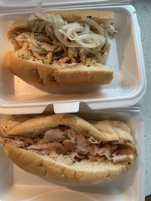 Turkey Dip and chicken cheesesteak