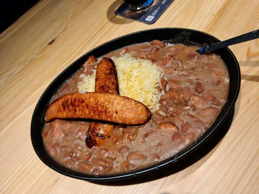 Red Beans & Rice - new Orleans style over rice, andouille sausage.