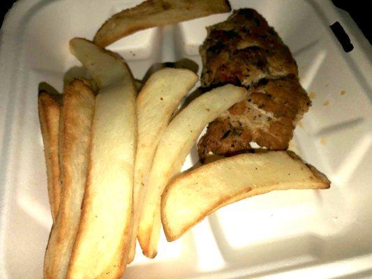 Marinated Chicken Breast with French Fries