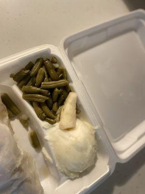 Mashed Potatoes and Green Beans