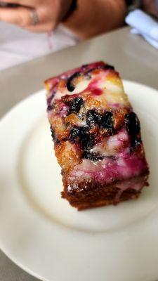 Lemon rosemary blueberry pound cake