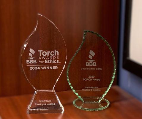 SmartHouse is a proud 2-time recipient of the Better Business Bureau's Torch Award for ethics and integrity!