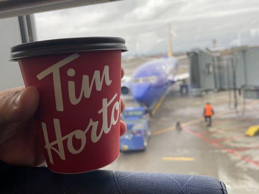 Coffee  at the airport