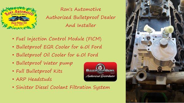 Authorized Bulletproof Diesel install facility in Yucca Valley California.