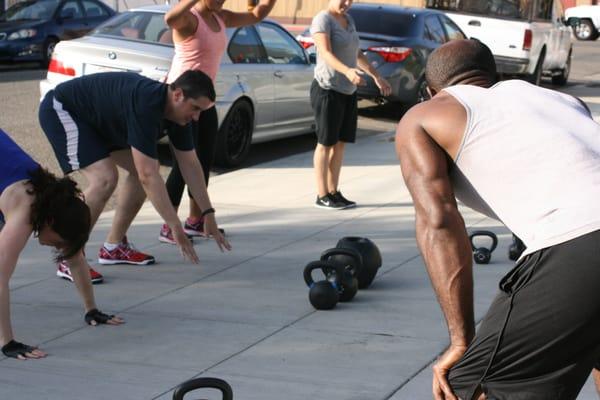 Nate coaching the group training class