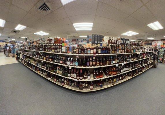 whiskey/rum selection