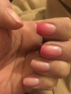 The staff is amazing. They squeezed my friend and I in on a Friday night. My gel manicure cane out awesome and I love the "Mood Polish".