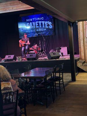 Stage view from upstairs...