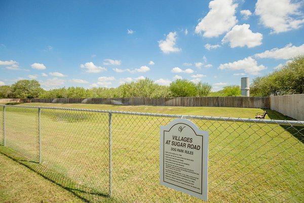 Enjoy playing with your fur baby in the dog park.