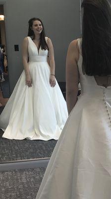 This is when I purchased the dress. Note the shape and volume of the skirt.