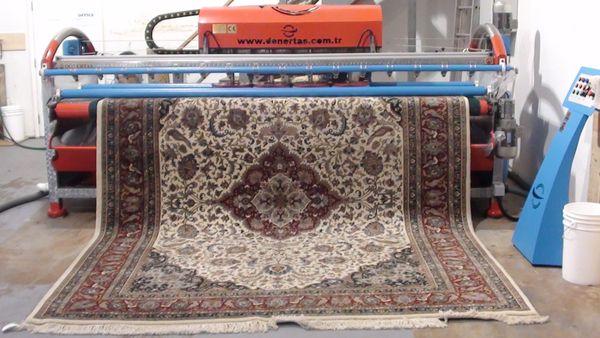 Oriental Rug being cleaned at our facility in Lowell MA