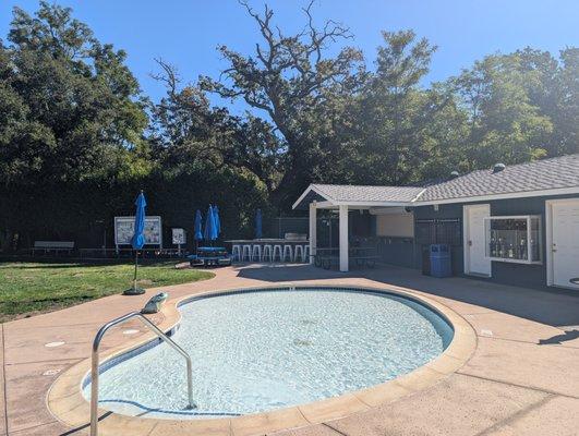 Our wading pool is perfect for little ones, and our outdoor barbecue area is ideal for family gatherings.