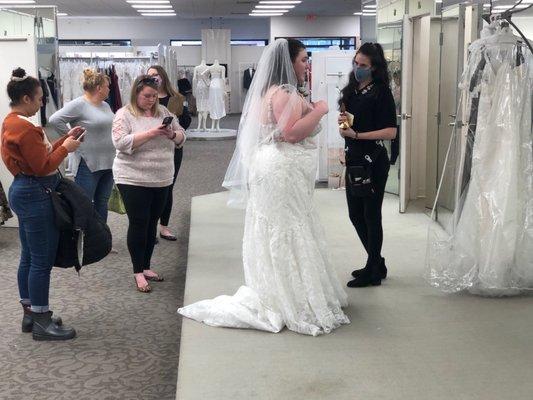 Bride said yes to the dress