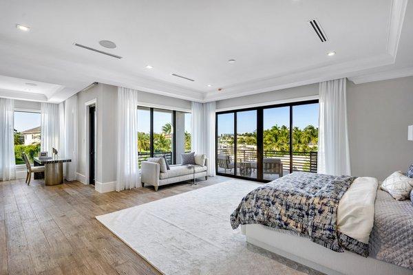 Master bedroom interior design Florida.