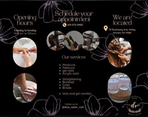 Salon services for our customers