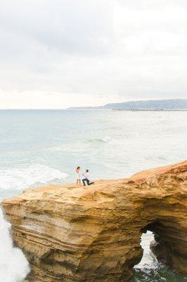 Surprise proposal at Sunset Cliffs