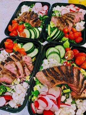 Chef Tristina's beautiful Steak Salad Bowls