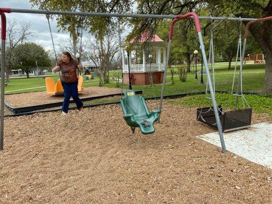 They even have swings for people with special physical needs