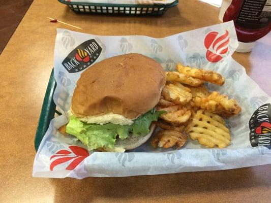 Black and blue burger.