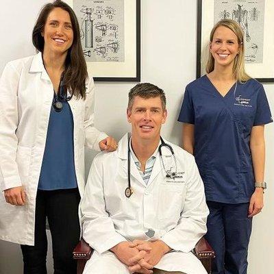 Dr. Russell Adams, DO;
  Dr. Jessica Godlewski, DPT;
  Anna Parsons, CRNP