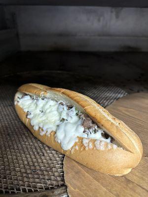 A Cheesesteak fresh out of the oven