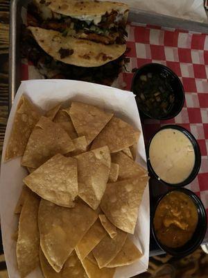 2 taco combo with chips. So good!