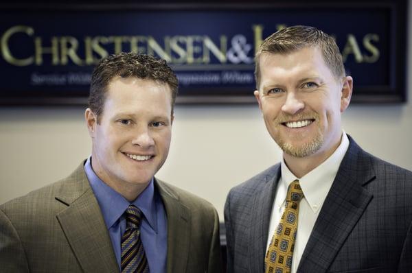 Ken Christensen and Russ Hymas, personal injury attorneys and partners of the firm.