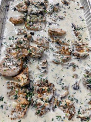 Grilled Chicken with Cilantro and Mushroom Sauce