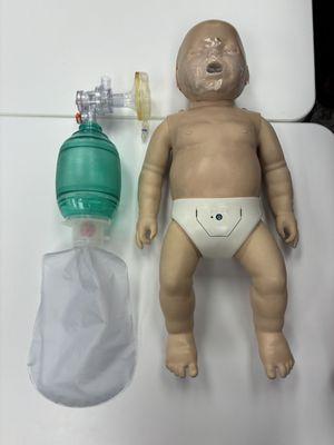 learning how to give babies CPR.