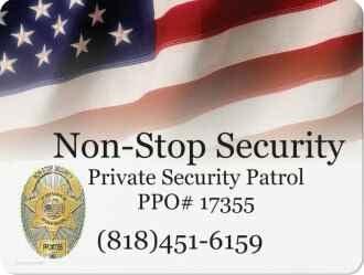 Non-Stop Security Services is a Private Security company providing security guard services Call for quote: 8184516159