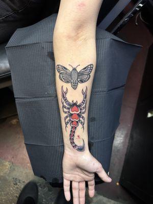 Both moth and scorpion done by Mighty