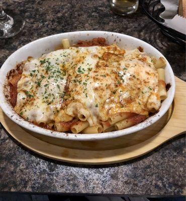 Baked ziti with sausage sauce