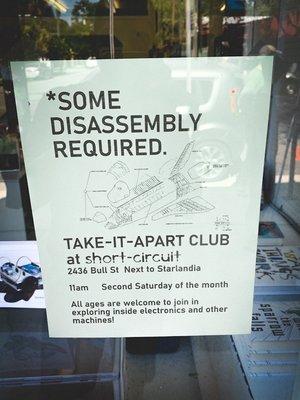 Ad for Take-It-Apart club